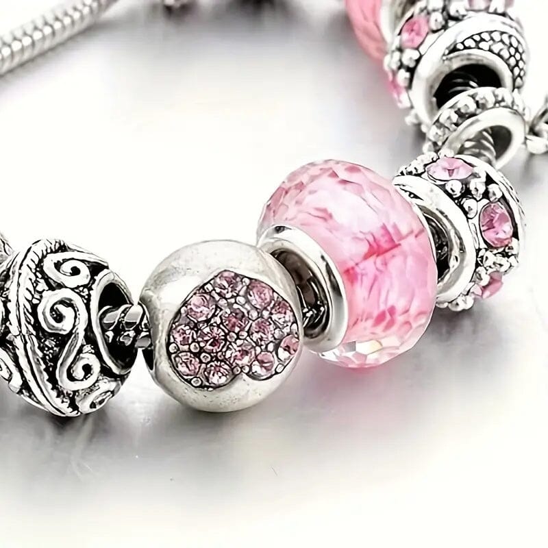 Pink Heart-Shaped Pendant Bracelet Shop Offer Online