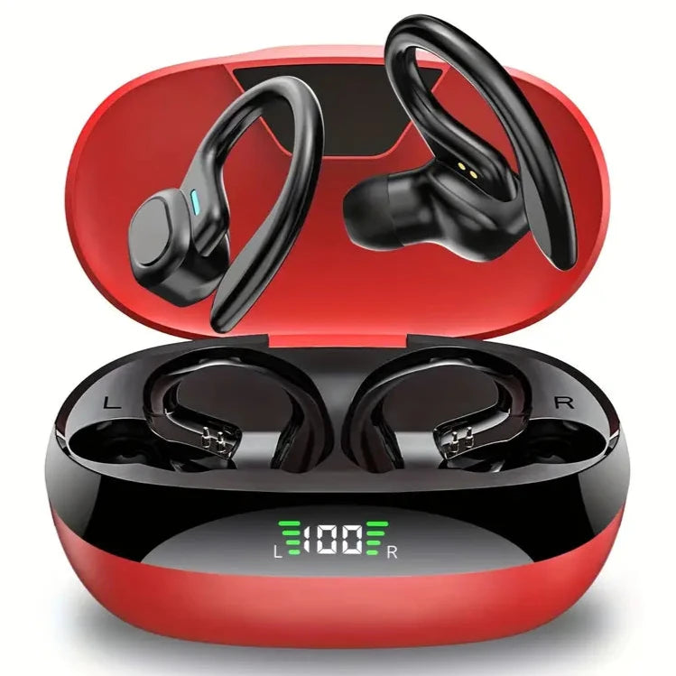 In-Ear Headphones With Noise Cancelling Mic, Sport Earhook & LED Display Outlet Cheap Pice