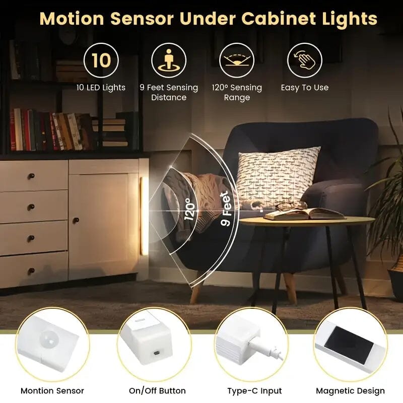 2-Pack: Wireless Motion Sensor 12 LED Light Strip Outlet Purchase