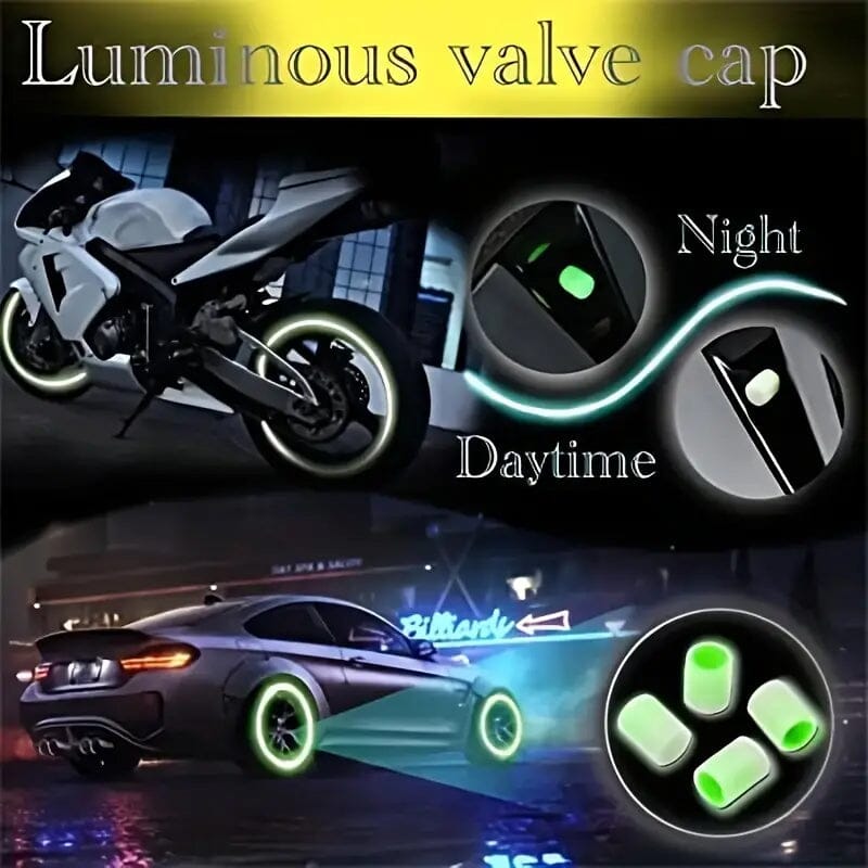 36-Pieces: Glow-in-the-Dark Car Tire Valve Cap Set Buy Cheap New