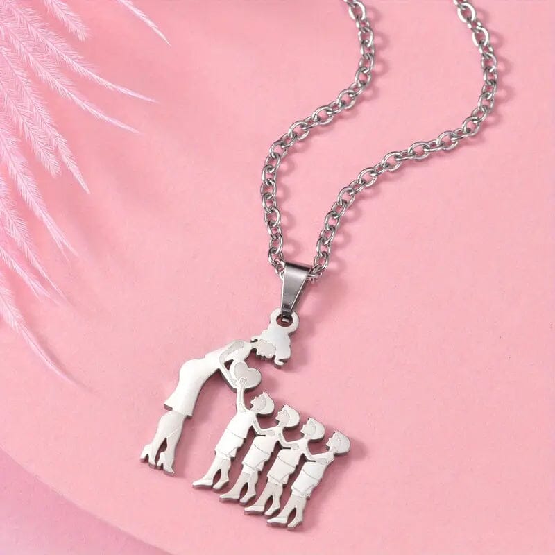 Stainless Steel Heartfelt Mother-Daughter-Son Necklace Best Store To Get Sale Online