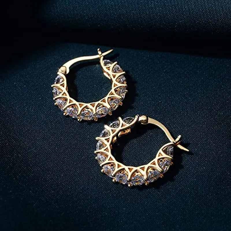 Exquisite Zirconia Hoop Earrings Get To Buy Cheap Online