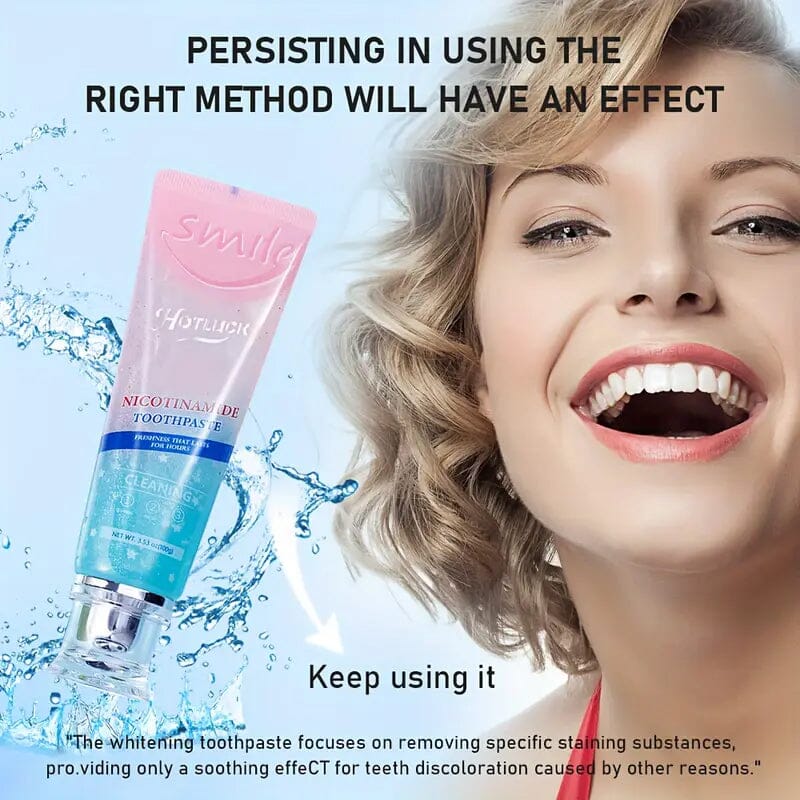Niacinamide Intensive Whitening Toothpaste - Fresh Breath, Remove Tooth Stains Cheap Sale Countdown Package