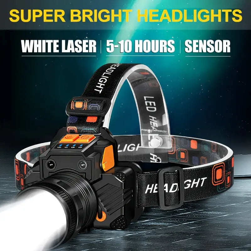 Sensor Headlights Built-in Battery USB Rechargeable 3 Modes of Portable Flashlight Really Cheap Shoes Online