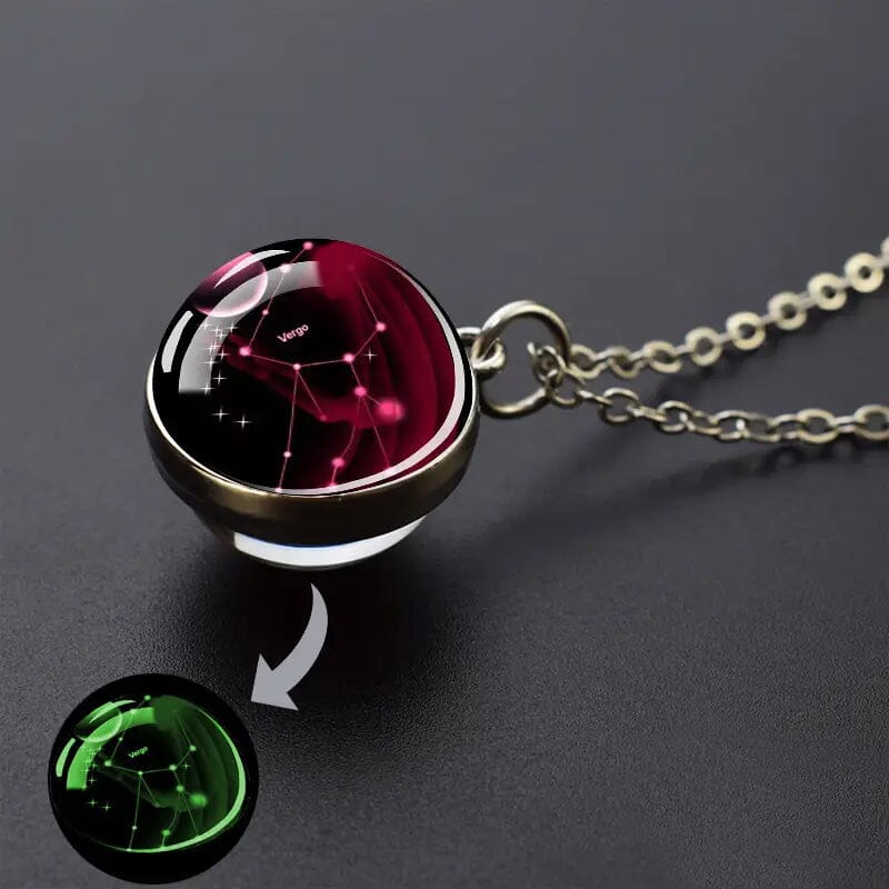 Glow-in-the-Dark Zodiac Pendant Necklace Many Kinds Of Sale Online