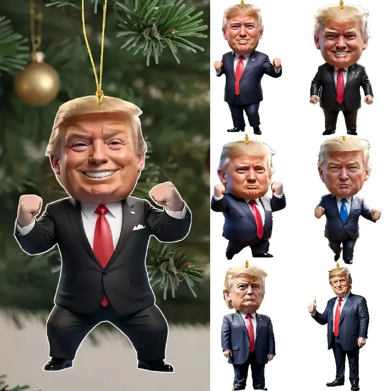 Trump Acrylic Hanging Pendant - 2D Flat Art Decoration Clearance Fashionable