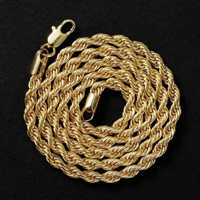 18K Gold European Classic Twist Necklace + Bracelet Cheapest Pice Online