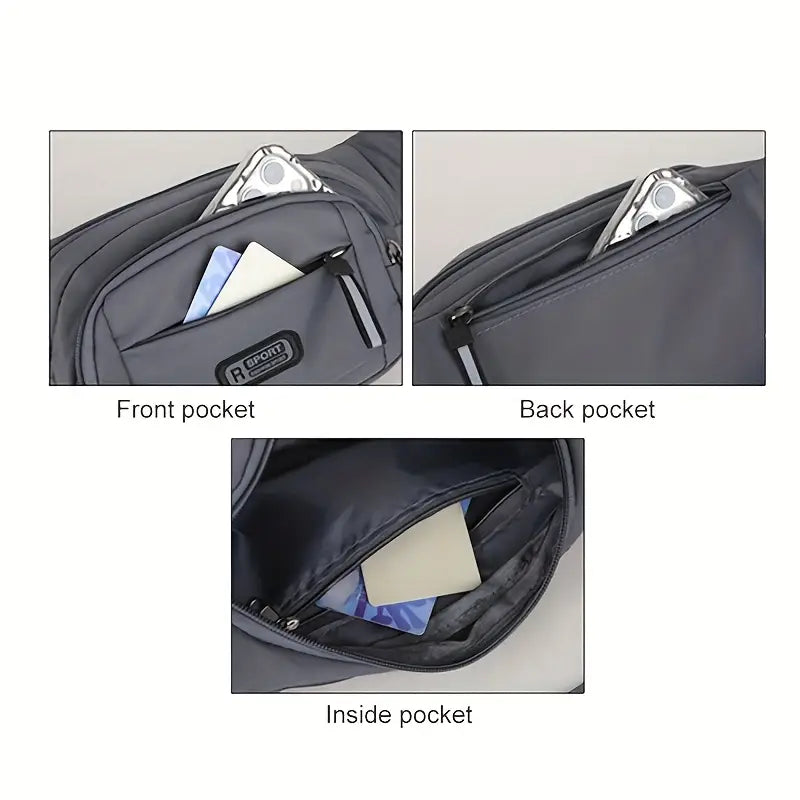 Large Capacity Crossbody Messenger Bag Fanny Pack with Reflective Zipper Strap Outlet Get To Buy