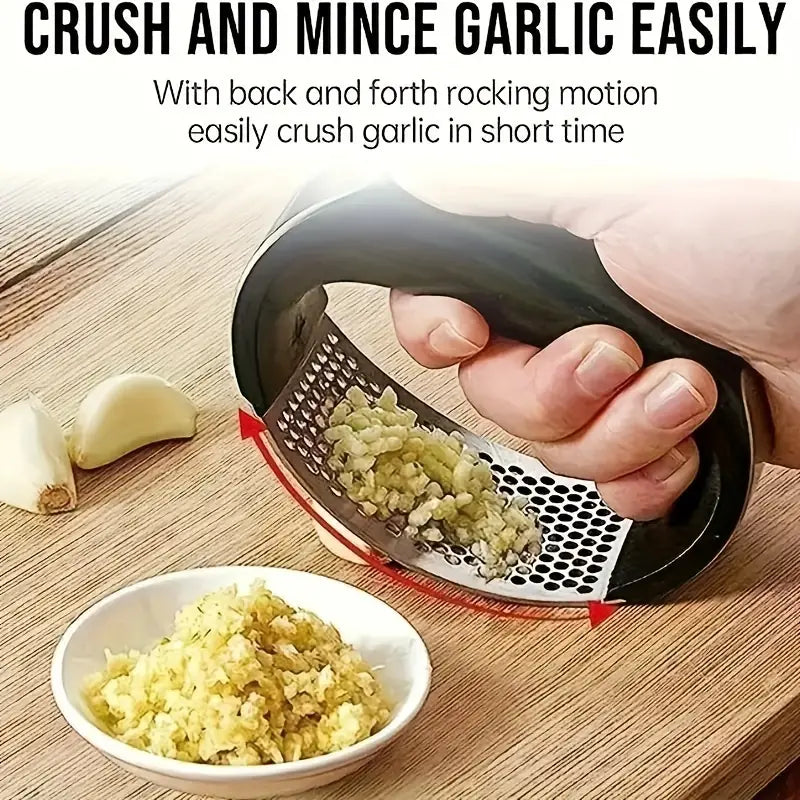 Premium Stainless Steel Garlic Rocker Press - Compact, Durable, and Rust-Resistant Kitchen Gadget Release Dates Sale Online