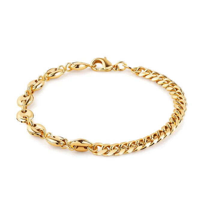 18K Gold Mariner & Cuban Link Bracelet Outlet Ebay