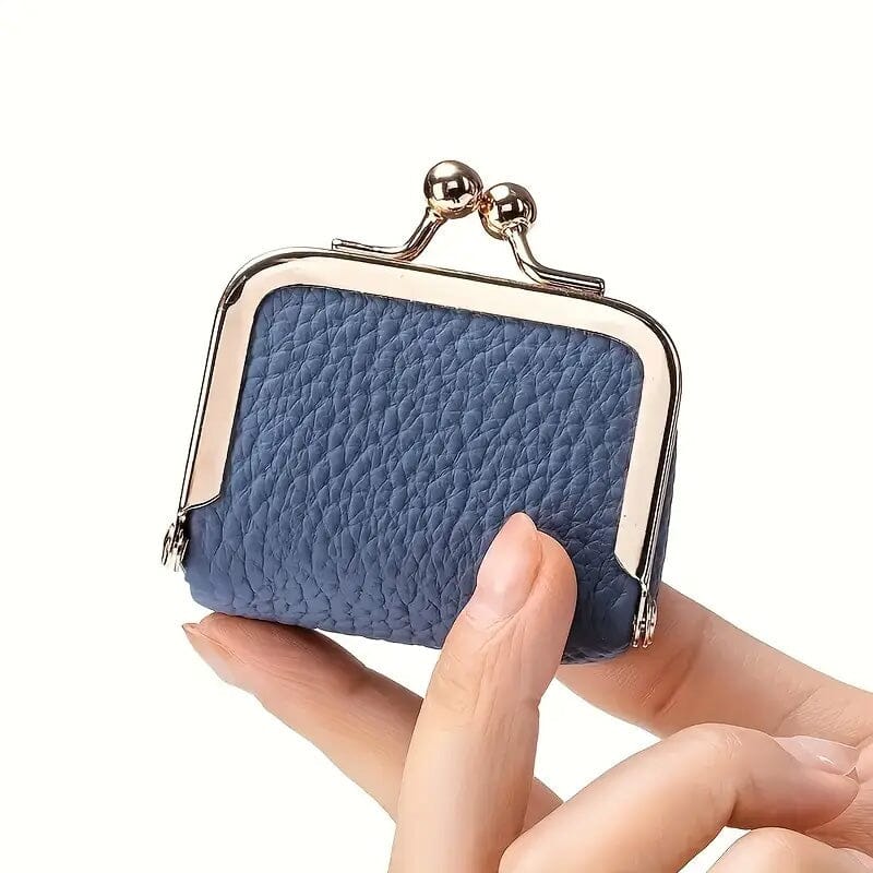 Genuine Leather Vintage-Inspired Coin Purse with Kiss Lock 2025 Sale Online