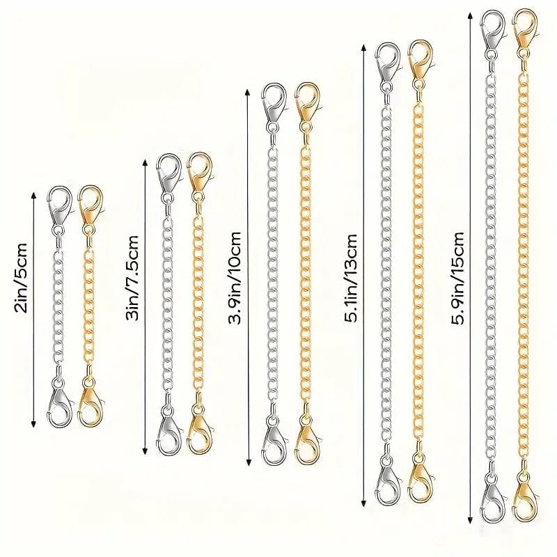 10-Pieces: Stainless Steel Chain Extender Online Online Original