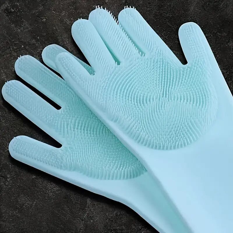 2-Pieces: 2-in-1 Pet Dog Bath Gloves with Silicone Brush Cheapest Pice For Sale