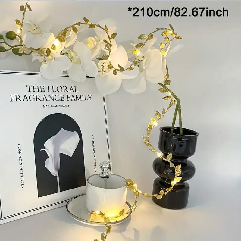 20 LED Golden Leaf Fairy Lights Sale Recommend