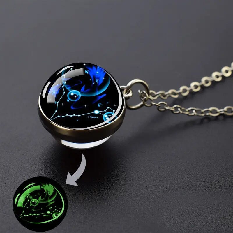 Glow-in-the-Dark Zodiac Pendant Necklace Many Kinds Of Sale Online