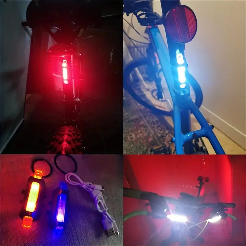 USB Rechargeable LED Bike Tail Light - 4 Flashing Modes For Safety And Visibility Free Shipping Big Discount