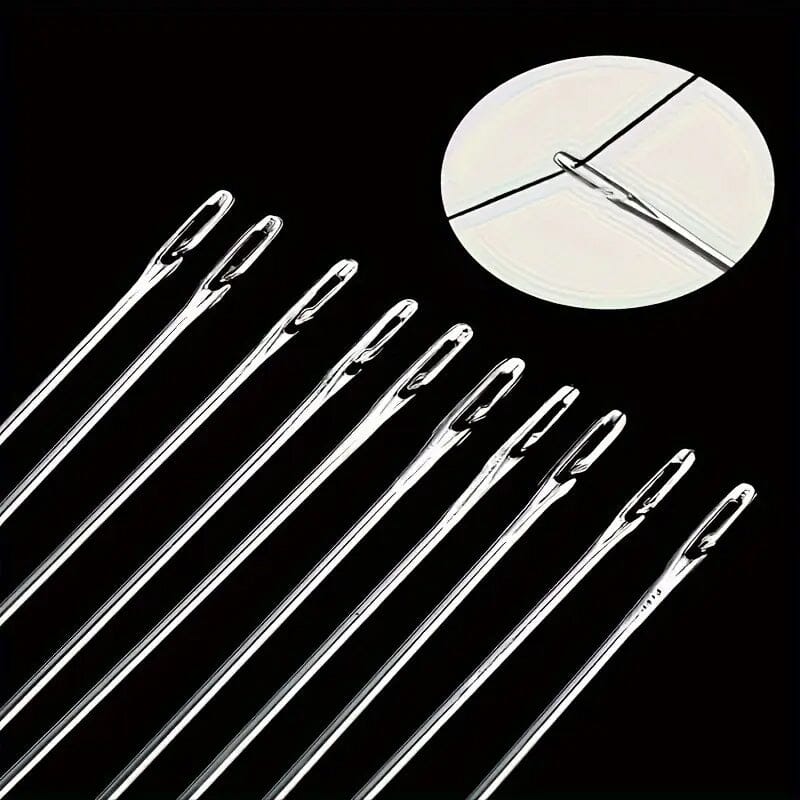 30-Pieces: Self-Threading Random Sizes Needles with Wooden Storage Tube Discount 2025 Newest