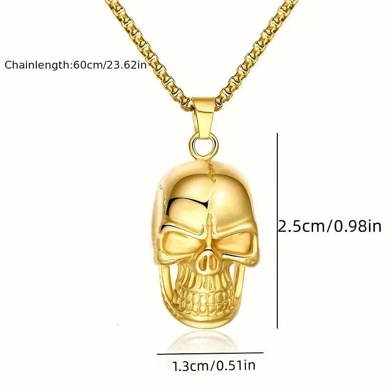 Men's Titanium Steel Skull Necklace Outlet Official Site