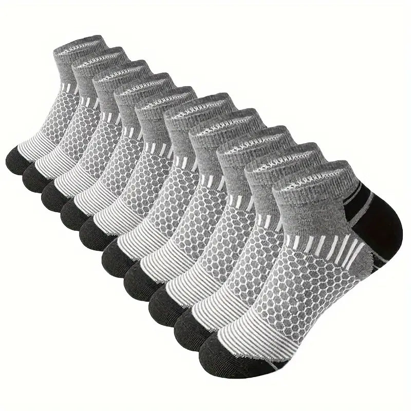 20-Pairs: Men's Outdoor Color Matching Low-Top Socks Sale Affordable