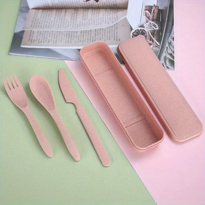 3-in-1 Reusable Camping Utensil Set with Case Clearance Original