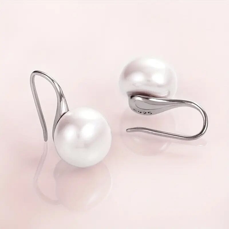 High-Heeled Shoes Pearl Earrings Fashionable