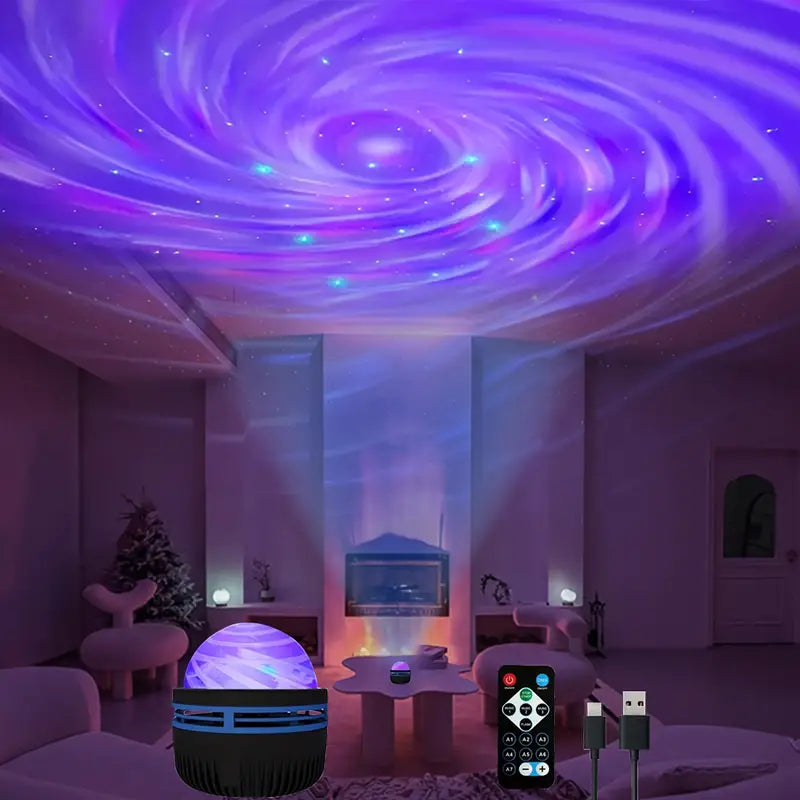 2-in-1 Northern Lights and Ocean Wave Projector with Enchanting Starry Sky Lights Outlet Clearance