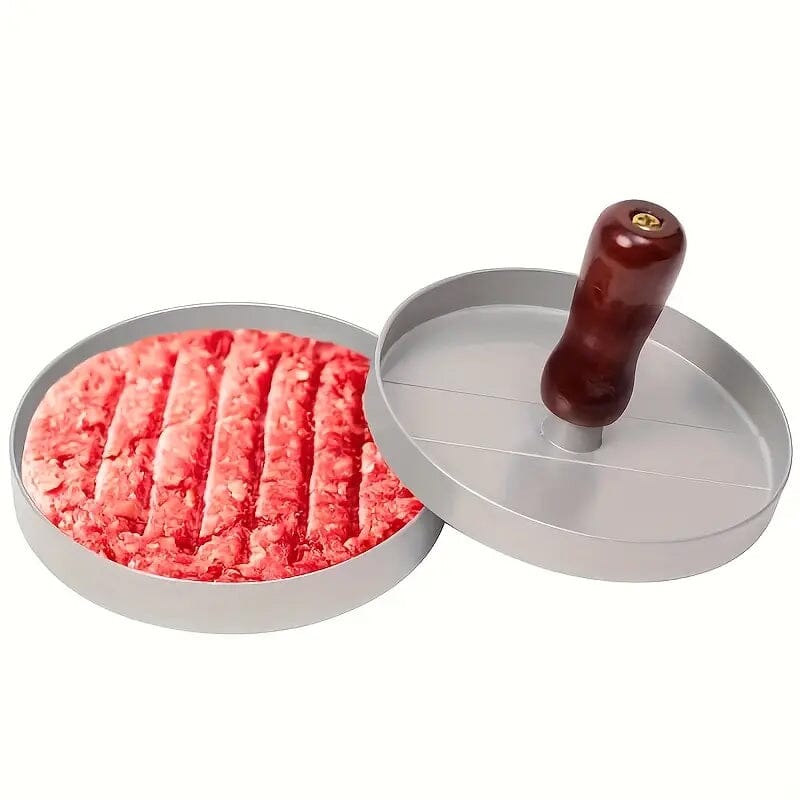 Stainless Steel Hamburger Patty Press with Wooden Handle Sale 2025