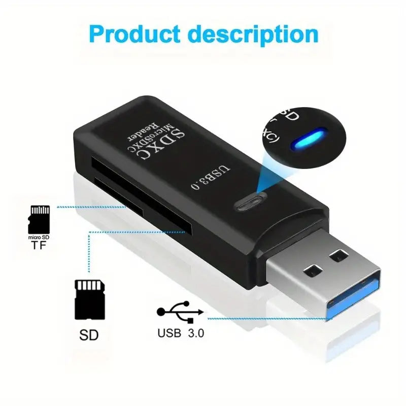 2-in-1 Multi Card Reader USB 3.0 Micro SD TF Card Memory Flash Drive Adapter Collections For Sale