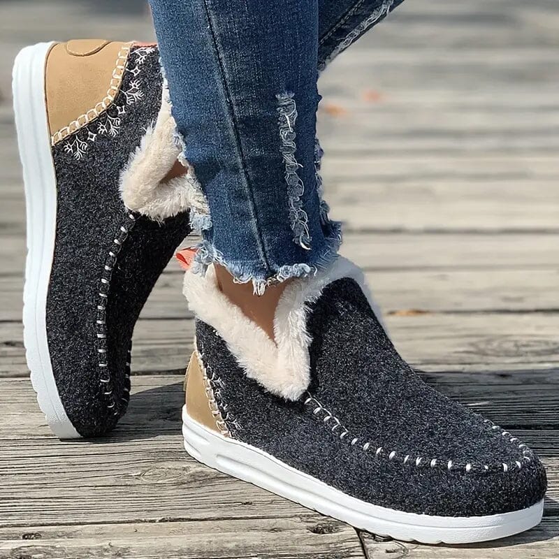 Women's Warm Thermal Plush Lined Flat Shoes Footlocker Pictures Sale Online