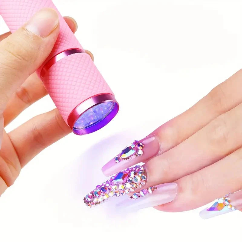 Portable Mini Flashlight Nail Lamp with 9 Lamp Beads Cheap Sale Visit