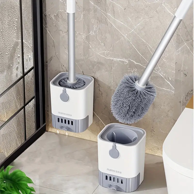 Wall Mounted Long Handle Toilet Cleaning Brush With Holder Authentic For Sale