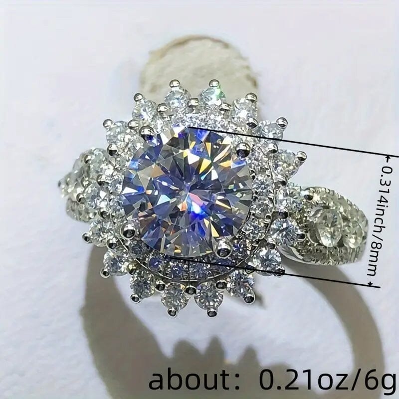 8mm Zirconia Zinc Alloy Ring Exclusive Online