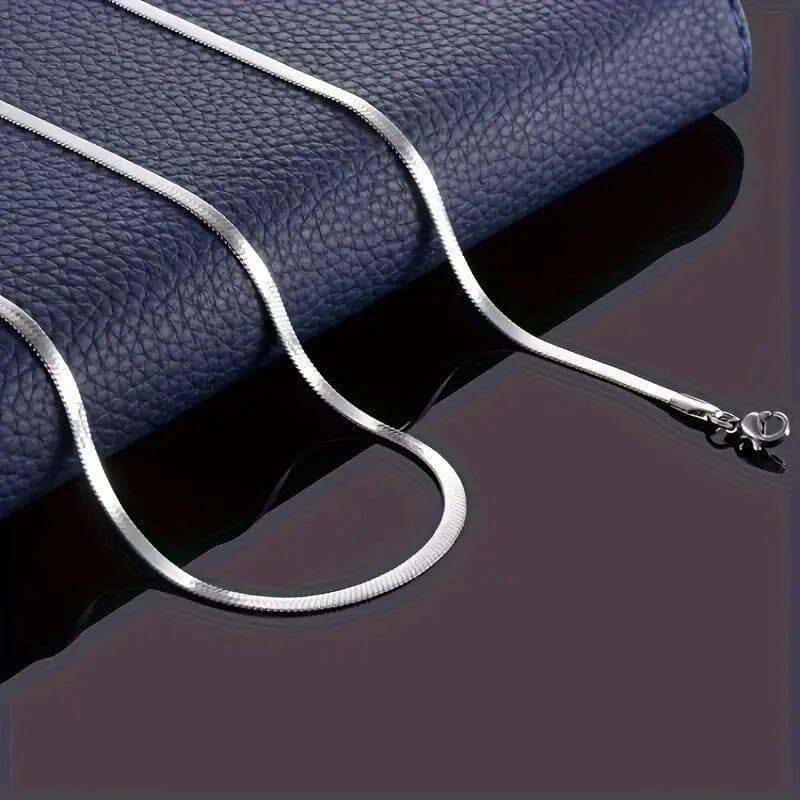 Stainless Steel Blade Unisex Flat Snake Clavicle Chain Footlocker Finishline For Sale