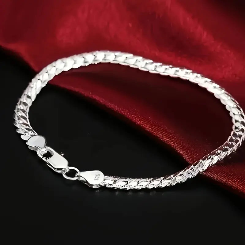 Gleaming Treasure Elegant 925 Sterling Silver Bracelet Outlet Big Discount