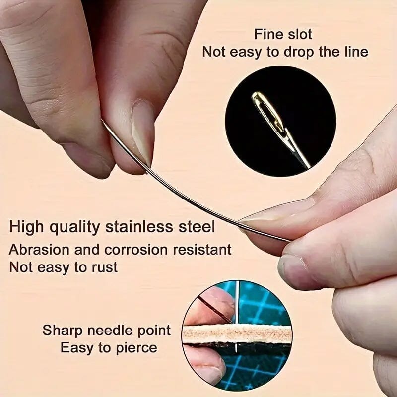 30-Pieces: Self-Threading Random Sizes Needles with Wooden Storage Tube Discount 2025 Newest