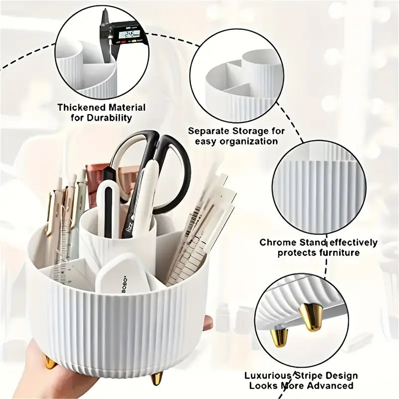 360° Rotating Makeup Organizer Holder for Brushes, Lipsticks, Skin Care & More Discount Inexpensive