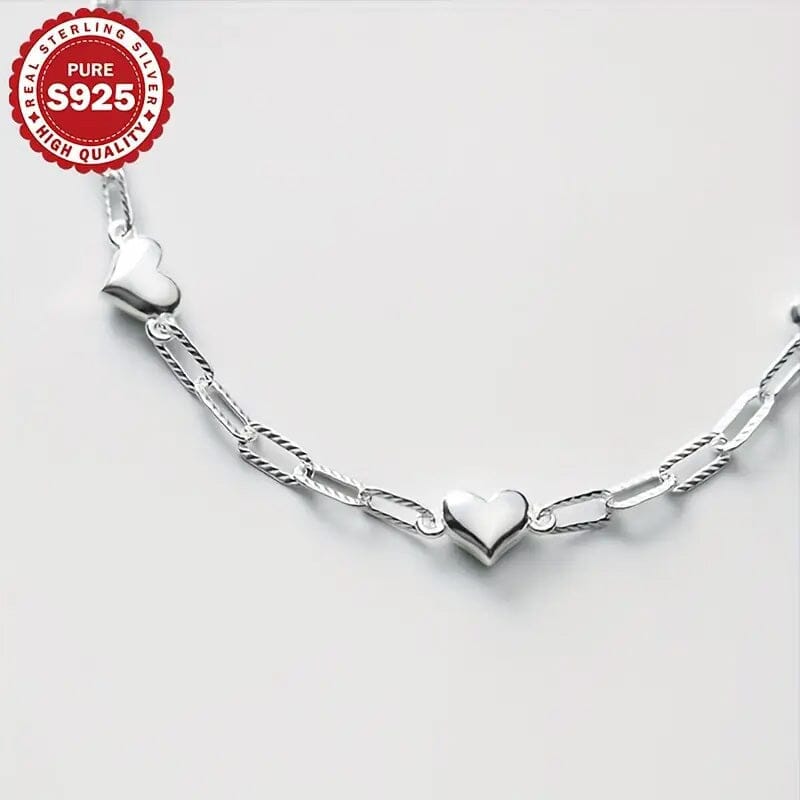 Heart-Shaped S925 Silver Bracelet Clearance Best Seller