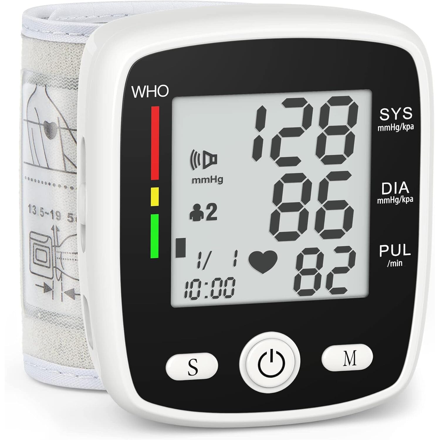 Blood Pressure Monitor Digital Wrist BP Machine Automatic BP Cuff with 2 Users 180 Memory Voice Large LCD Display Affordable Cheap Pice