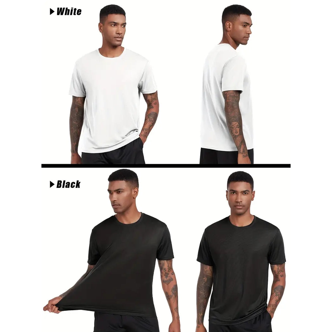 5-Pack: Quick Dry Men's T-Shirts Sport Short Sleeve Buy Cheap Low Shipping Fee