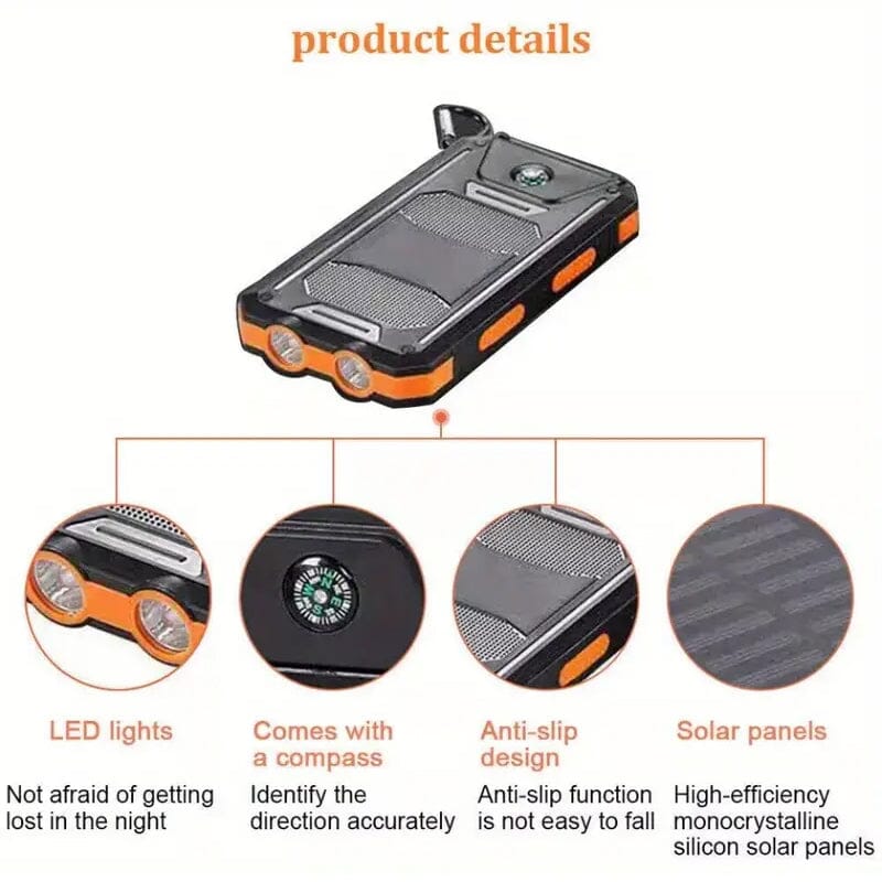 10000mAh Solar Power Bank with Flashlight Cheap Best Seller