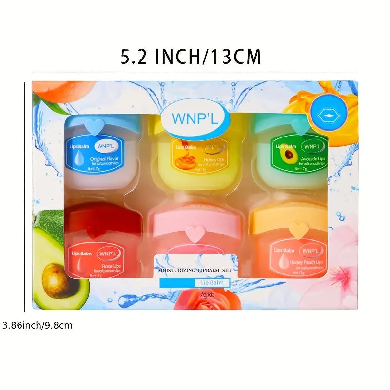 6-Pieces: Luxurious Glossy Lip Balm Set - Long-Lasting Hydration for Dry Lips Outlet 2025 Newest