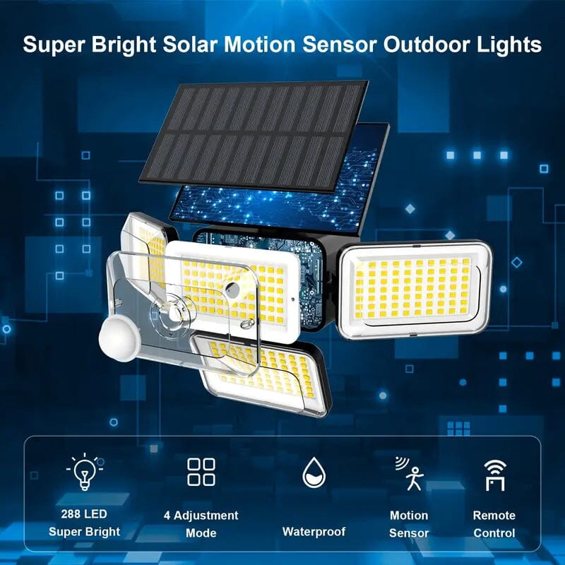 2-Pieces Set: Super Bright Solar Motion Sensor Outdoor Light Clearance Explore