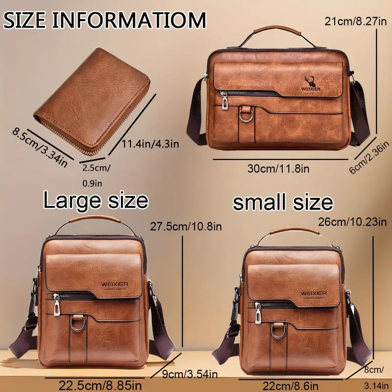 Men's Shoulder Vintage Business Casual Satchel Bag Cheap Sale Finishline