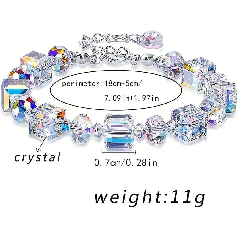 Northern Lights Artificial Crystal Bracelet 7+ 2 Extension Chain Fake Cheap Online