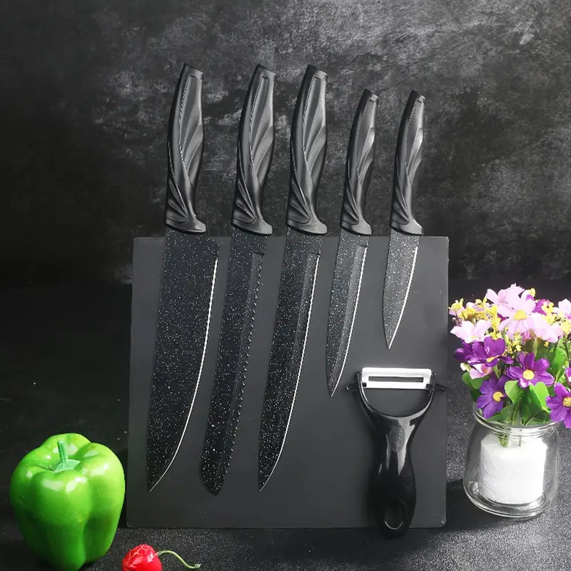 6-Piece Set: High Carbon Stainless Steel Sharp Kitchen Knives Shop For Online