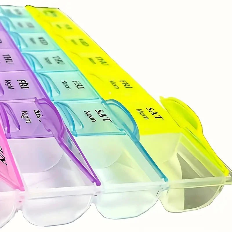 Colorful 28-Compartment Pill Organizer - Portable, Large Capacity Health Care Box Cheap Sale Low Pice