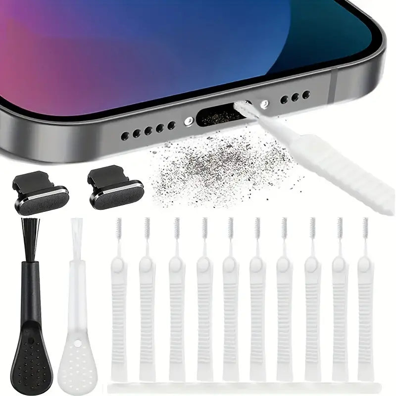 10-Piece Set: Mini Brush Set Anti-Clogging Shower Head, Phone, and Pore Cleaner Best Sale Cheap Online