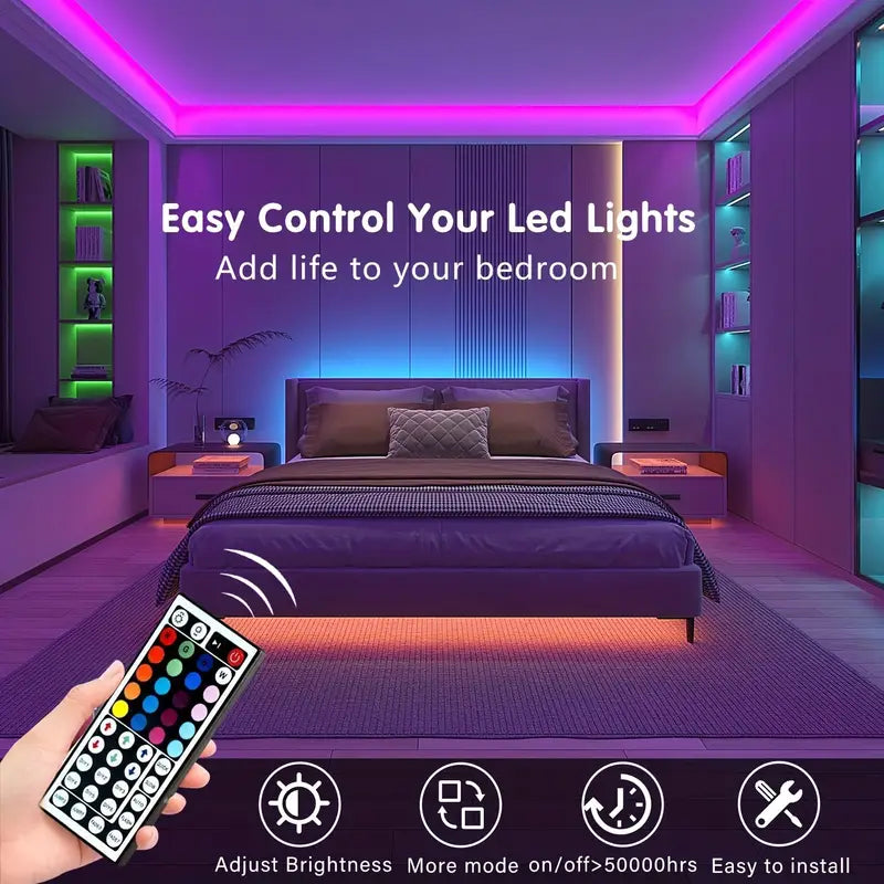 33Ft LED Strip Lights with IR 44 Key Remote Low Cost Cheap Pice