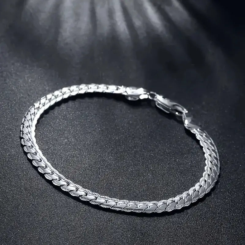 Gleaming Treasure Elegant 925 Sterling Silver Bracelet Outlet Big Discount