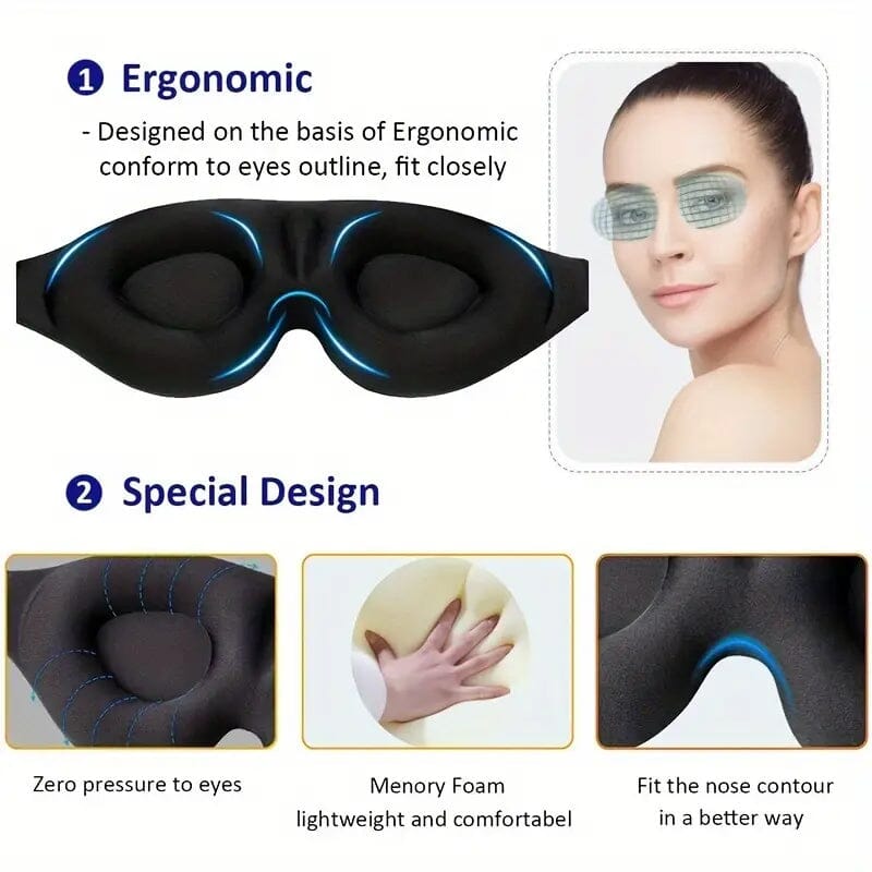 3D Contoured Cup Sleeping Mask and Blindfold Supply Sale Online